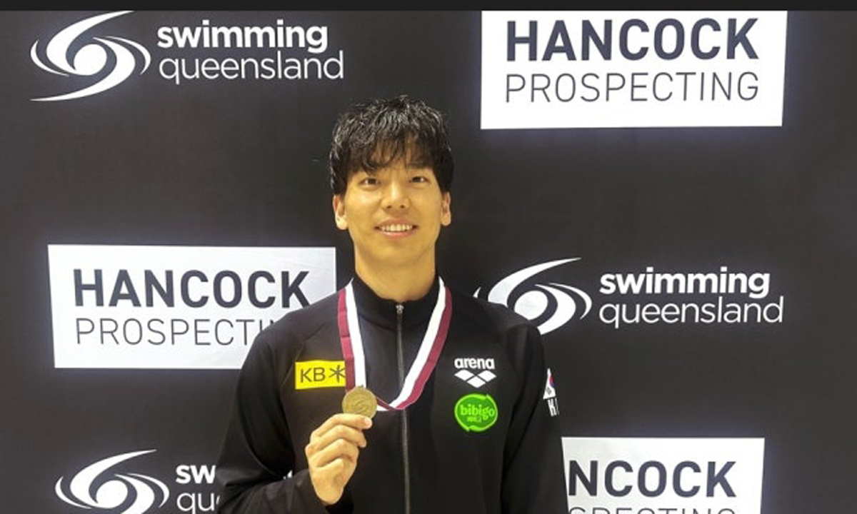 수영 이주호, 두 달 만에 배영 200ｍ 한국 신기록