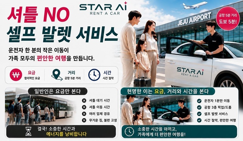 제주스타렌터카, 공항 이동시간 줄이는 ‘셀프 발렛 서비스’ 선봬
