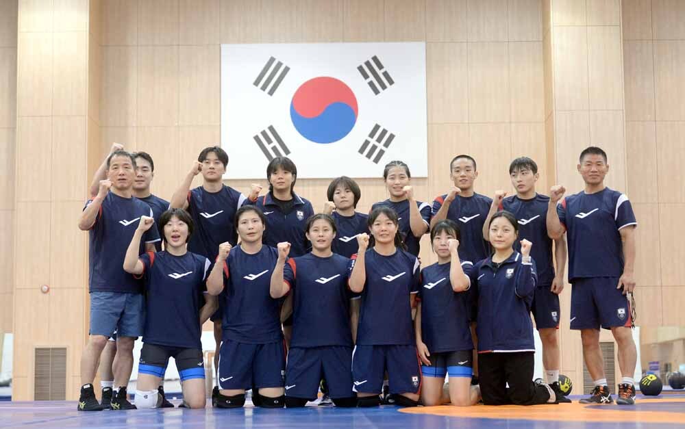 [SW포토]레슬링 여자대표선수들