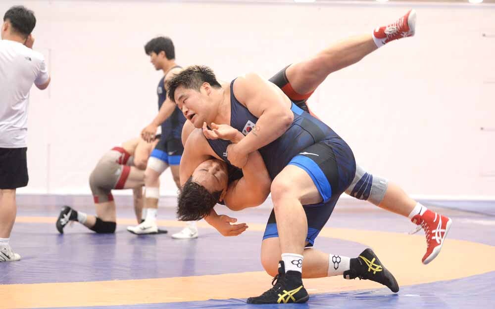 [SW포토]훈련하는 김민석