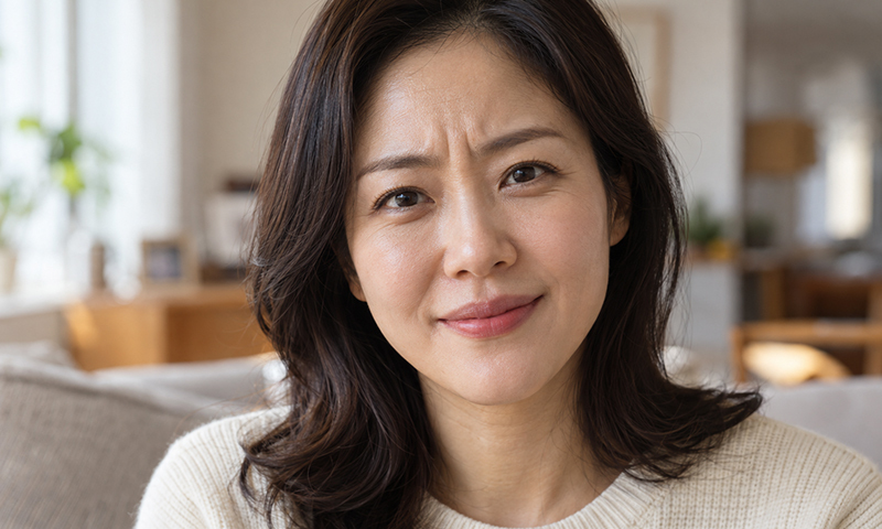 가족사진 속 ‘미간 주름’의 정체